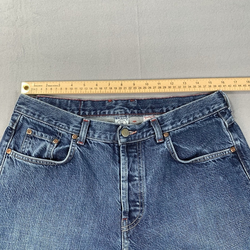 Lucky Brand Jeans Women 14/32 Blue Low Rise Bootleg Button Fly 159 Made in USA - Picture 2 of 10